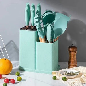 19-Pieces Silicone Kitchenware Utensils Set - All-In-One Store