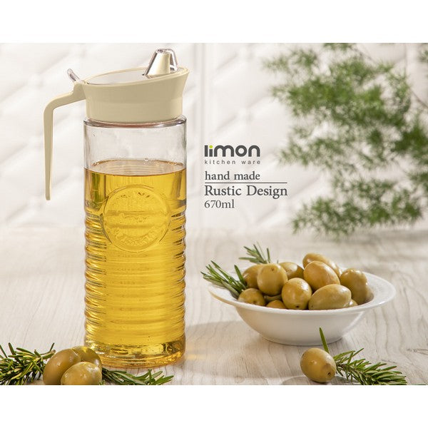 Rustic Design Glass Oil Bottle by Limon