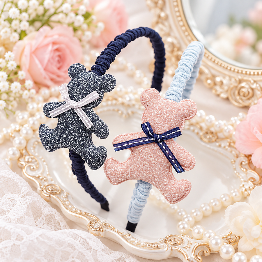 2-Piece Padded Character Hairband Set with Ruched Bands