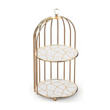 2-Tier Golden Vanity Cage by Matrix