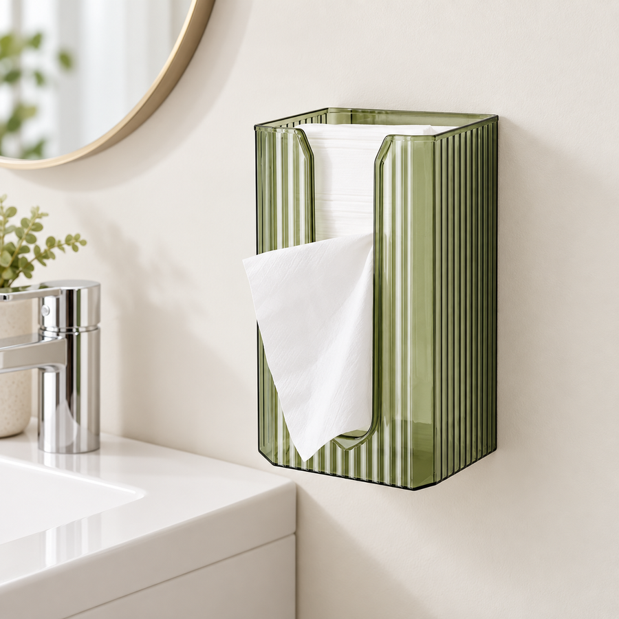 2-Way PET Tissue Holder for Countertop or Wall Mounting