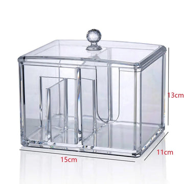 2 in 1 Acrylic Cotton Pod & Tissue Box - All-In-One Store