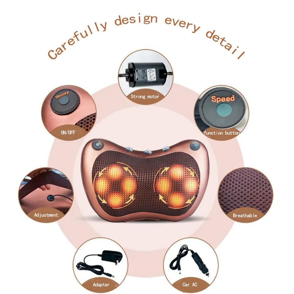 2 in 1 Neck and back massager pillow - All-In-One Store
