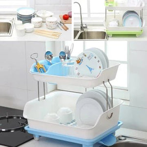 2 Layer Dish Stand - All-In-One Store