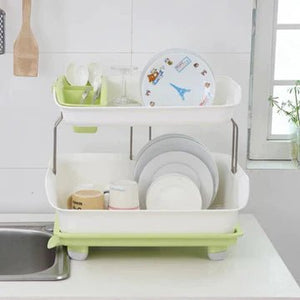 2 Layer Dish Stand - All-In-One Store
