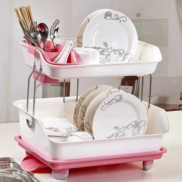 2 Layer Dish Stand - All-In-One Store