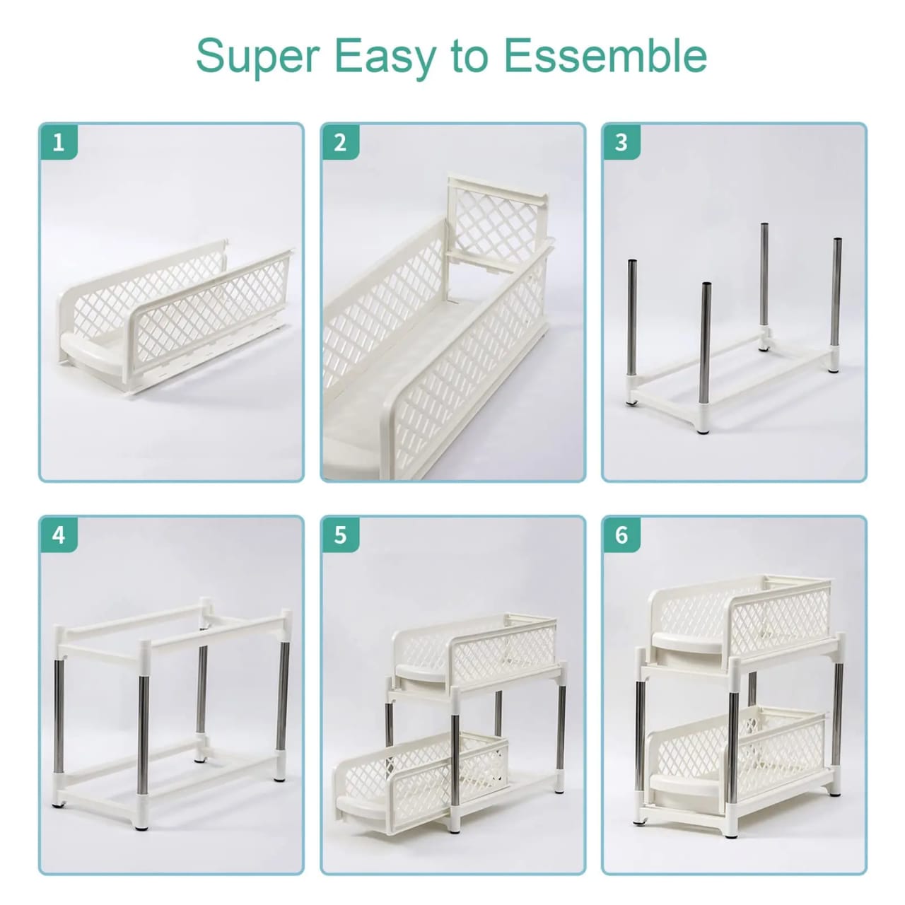 2 - Tier slide Storage Organizer - All-In-One Store