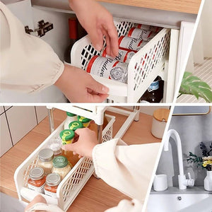 2 - Tier slide Storage Organizer - All-In-One Store