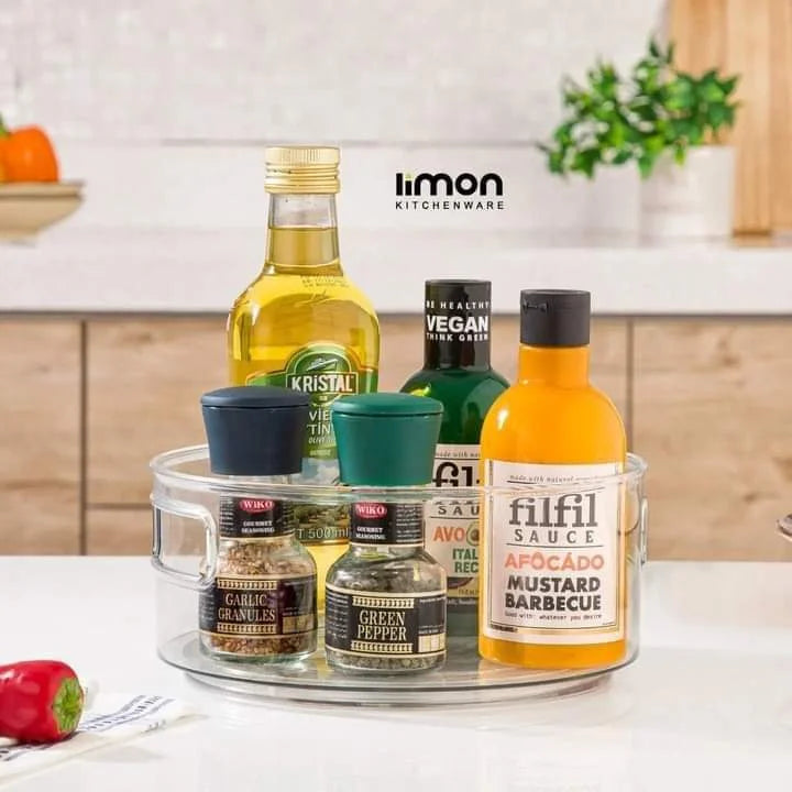 Multi-Use Acrylic Rotatable Tray with Handles (2149) by Limon
