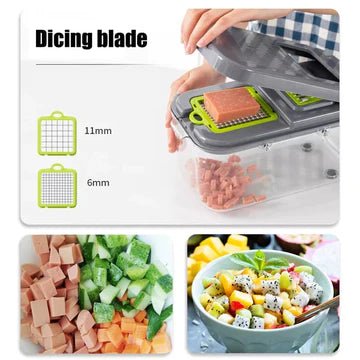 22 in 1 vegetable cutter with storage basket - All-In-One Store
