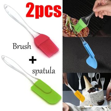 2pcs Oil Brush and Spatula - All-In-One Store