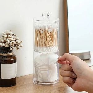 2Pcs Transparent Cotton Puff Storage Box - All-In-One Store