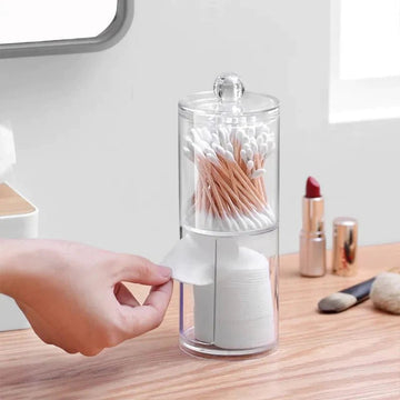 2Pcs Transparent Cotton Puff Storage Box - All-In-One Store