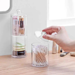 2Pcs Transparent Cotton Puff Storage Box - All-In-One Store