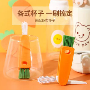 3 In 1 Carrot Shaped Cleaning Brush With Nylon Wire - All-In-One Store