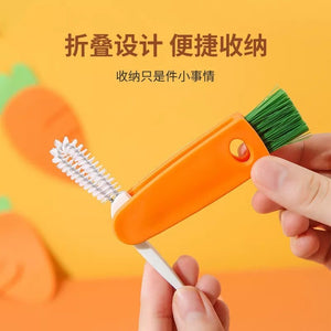 3 In 1 Carrot Shaped Cleaning Brush With Nylon Wire - All-In-One Store
