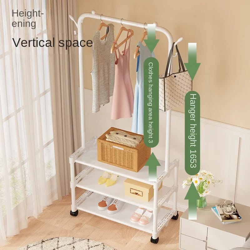 3 Layer Multi - Functional Shoe Hat Rack - Black - All - In - One Store