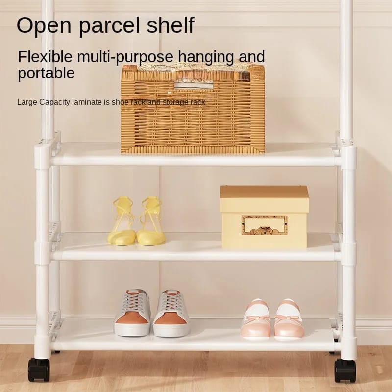 3 Layer Multi - Functional Shoe Hat Rack - Black - All - In - One Store