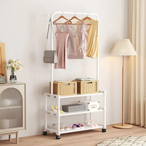 3 Layer Multi - Functional Shoe Hat Rack - Black - All - In - One Store