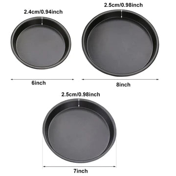 3 Pcs Pizza Pan Set - All-In-One Store