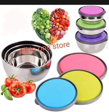 3 Pcs Steel Bowl Set - All-In-One Store