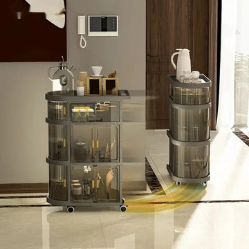 3 Tiered Foldable Storage Cabinet Freestanding Toy Organizing Cart - All-In-One Store