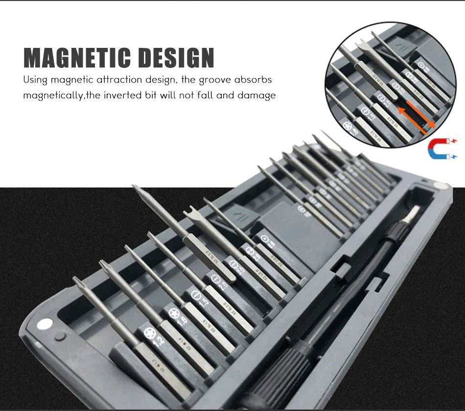 30 in 1 Magnetic Screwdriver Set With 2 Extensions - All-In-One Store
