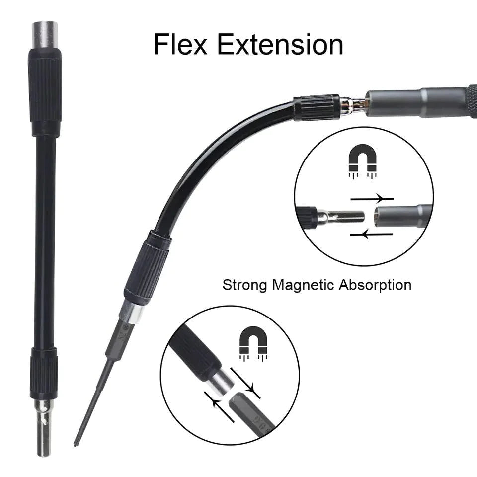 30 in 1 Magnetic Screwdriver Set With 2 Extensions - All-In-One Store