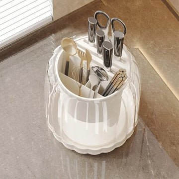 360 Rotation Transparent Knife Stand - All-In-One Store