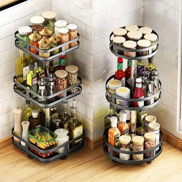 360° Rotatable Metal Storage Organizer by MATRIX - All-In-One Store