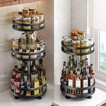 360° Rotatable Metal Storage Organizer by MATRIX - All-In-One Store