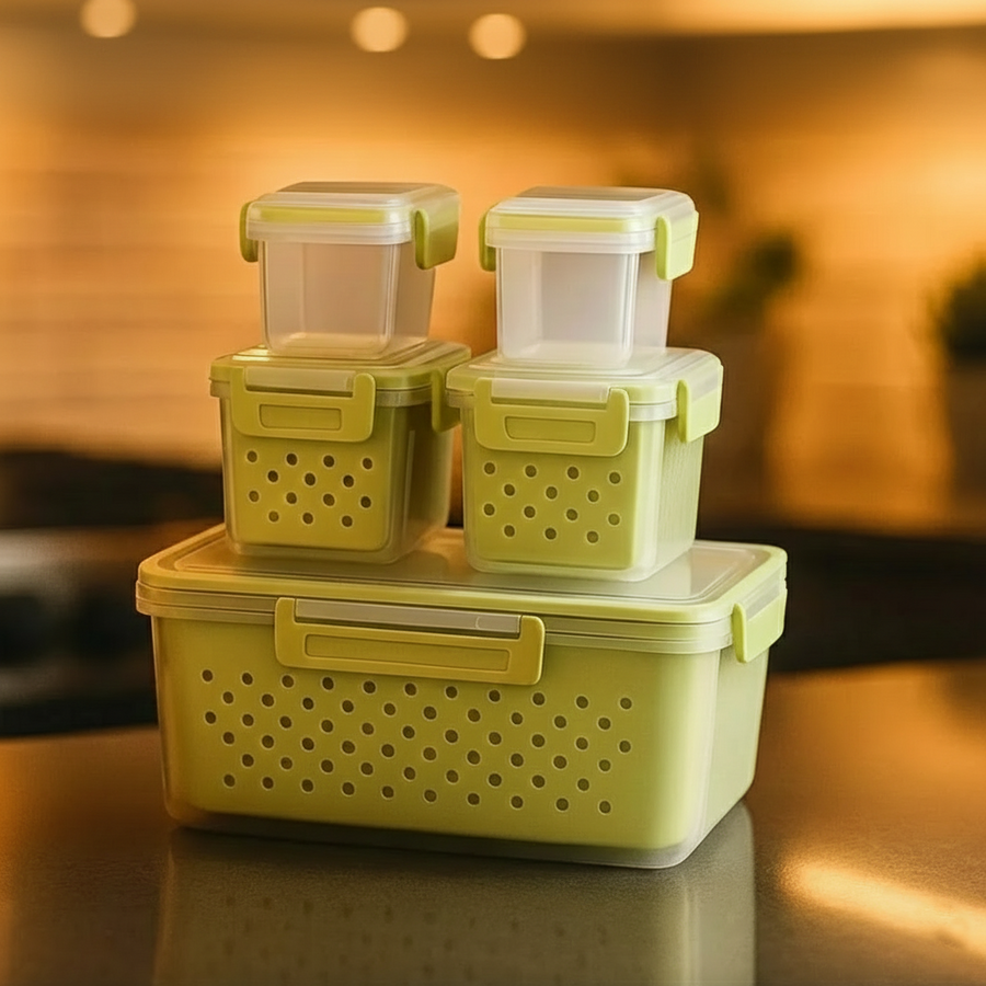 5-Piece MoistureGuard Food Organizer Set