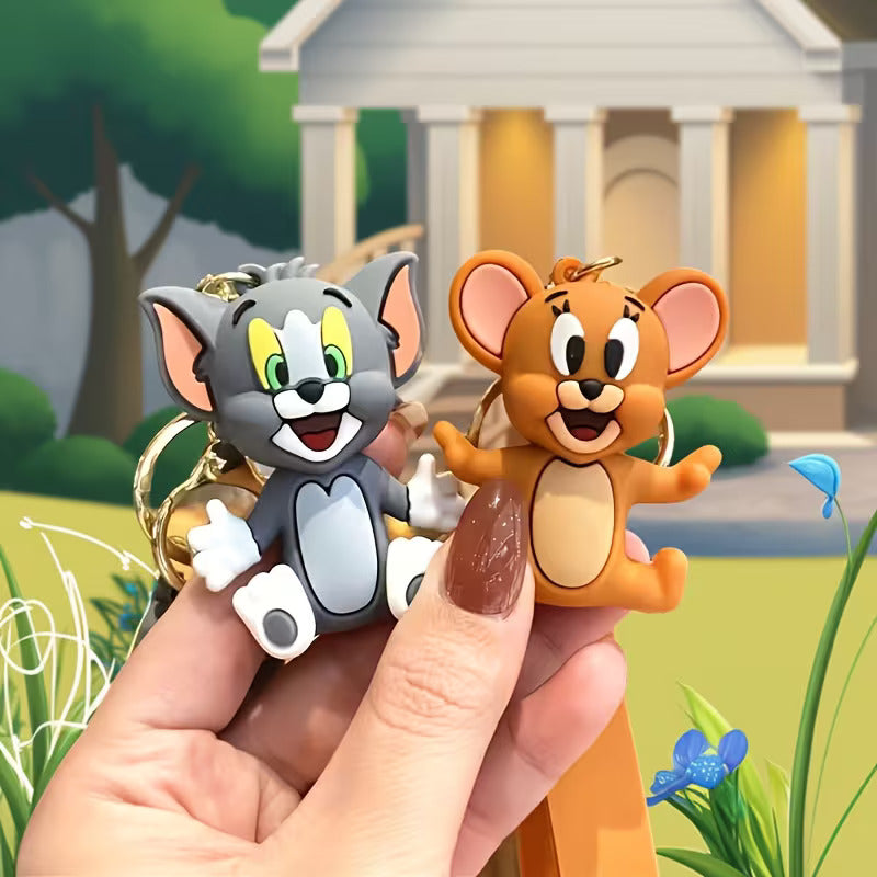 3D Tom & Jerry Strap Keychain