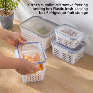 3pcs Storage Box With Drain - All-In-One Store