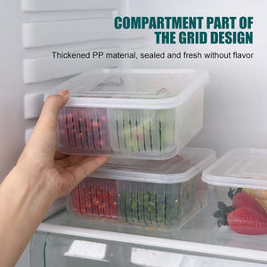 4 in 1 Vegetable & Fruit Storage Box With Lid - All-In-One Store