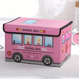 Kids Foldable School Bus Storage Box