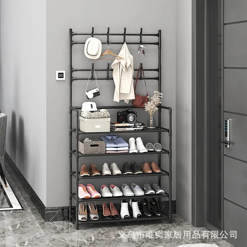 5 Layer Shoes Rack With Hanging Stand - All-In-One Store