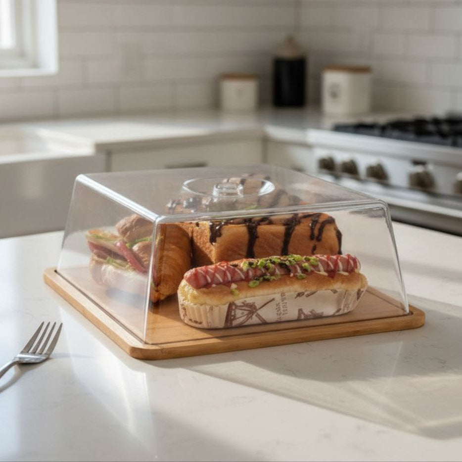 DelightDome Square Cake & Dessert Cloche