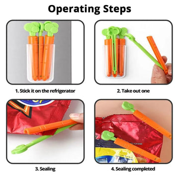 5pcs Carrot Sealing Clips - All-In-One Store