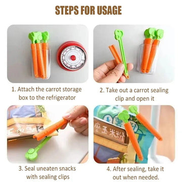 5pcs Carrot Sealing Clips - All-In-One Store