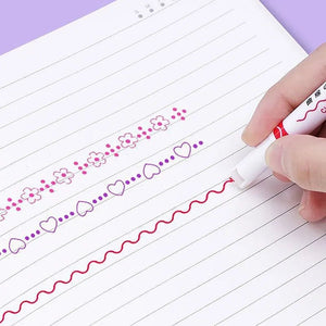 6 Pcs Line Shaped Colorful Stamp Markers - All-In-One Store