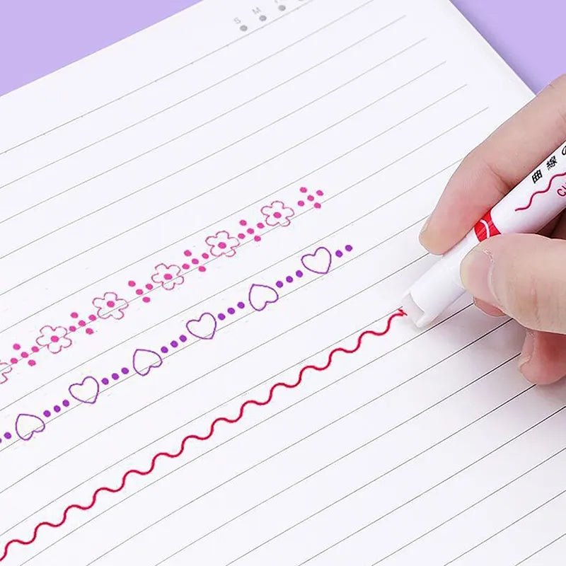 6 Pcs Line Shaped Colorful Stamp Markers - All-In-One Store