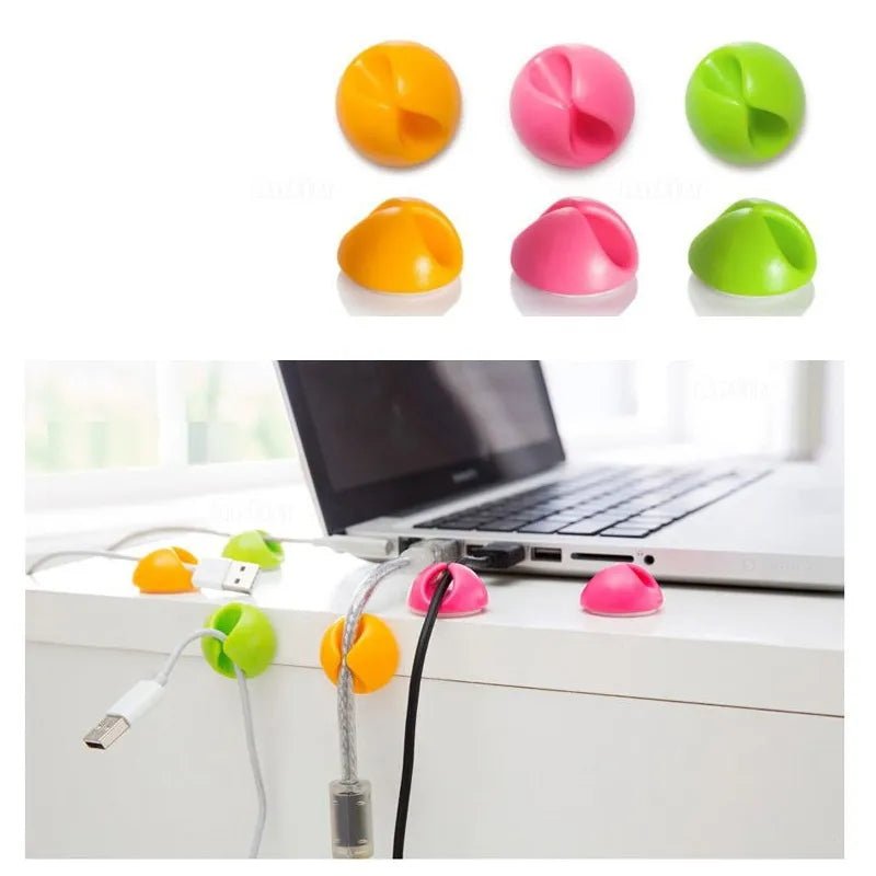 6 Pcs Self Adhesive Silicone Cable Clips - All-In-One Store