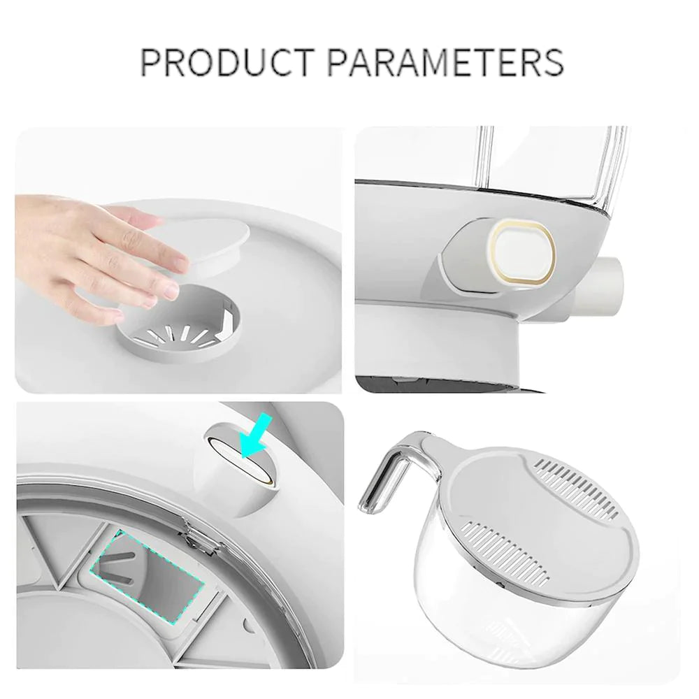 6-Slot Rotatory Grains & Egg Storage Bucket - All-In-One Store