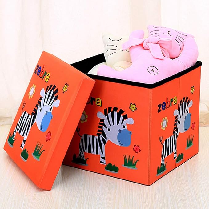 Kids Sit & Store - Foldable Cartoon Storage Box cum Seat