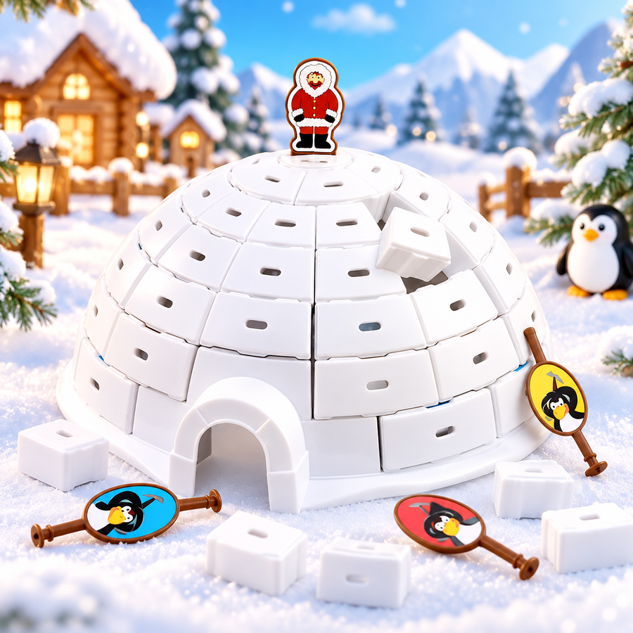 64-Block Igloo Balance Game with 4 Removal Tools