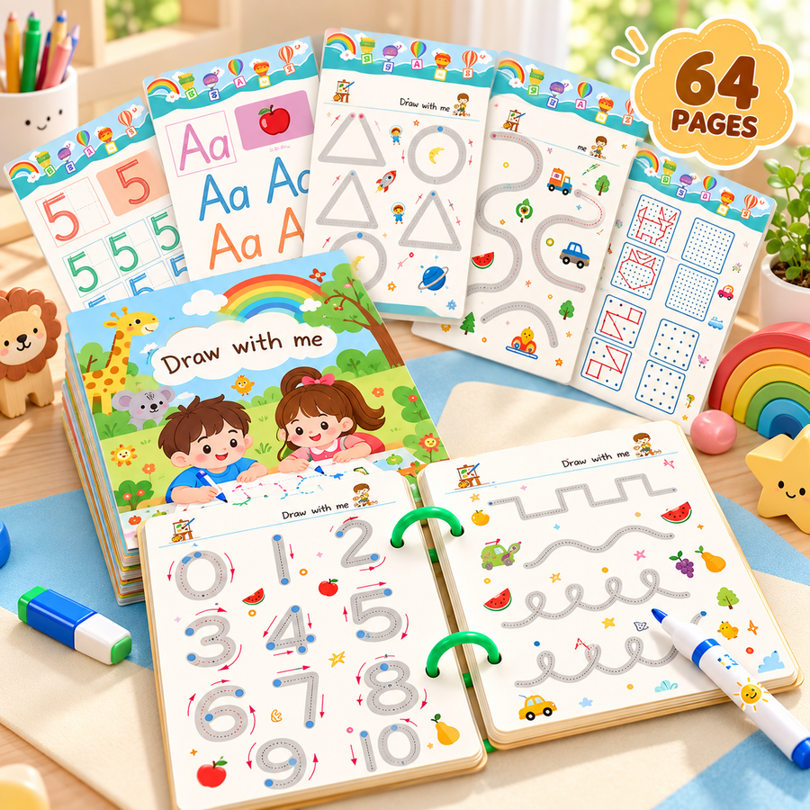 64-Page Reusable Tracing Activity Book for Early Practice