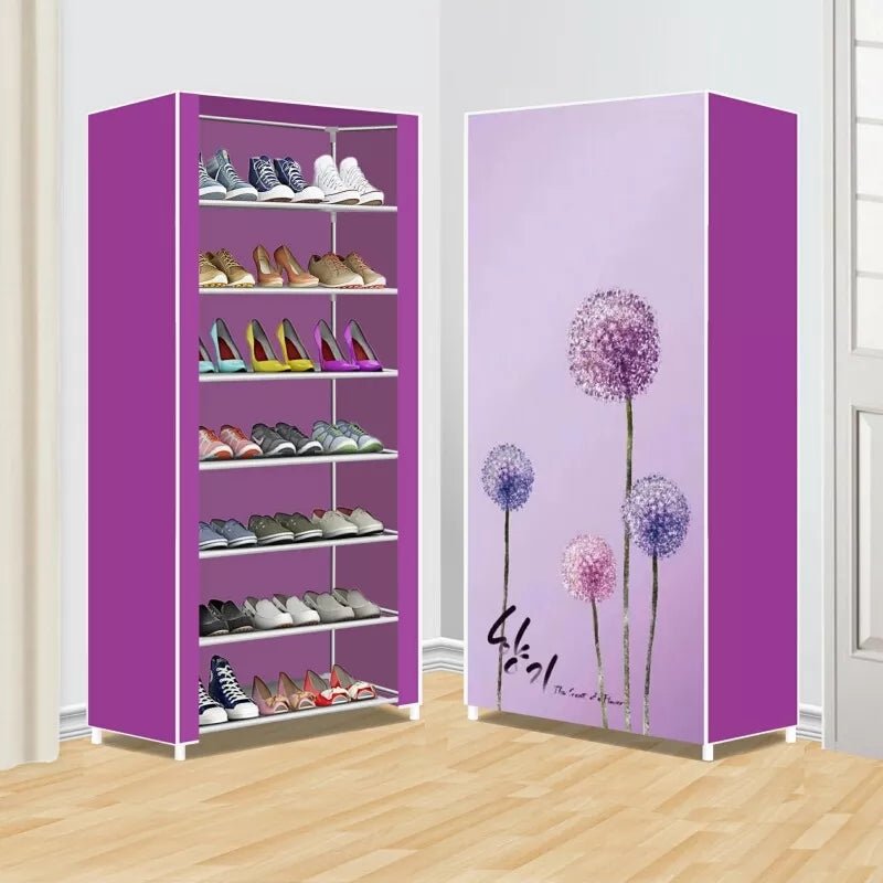 7 Layers Zipper Cover Shoes Rack - All-In-One Store