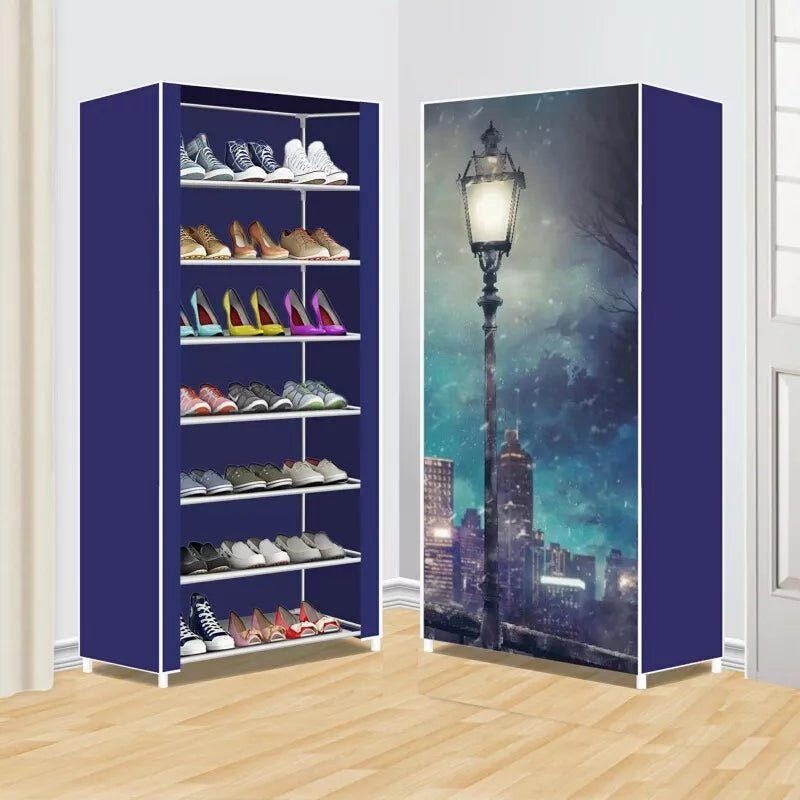 7 Layers Zipper Cover Shoes Rack - All-In-One Store