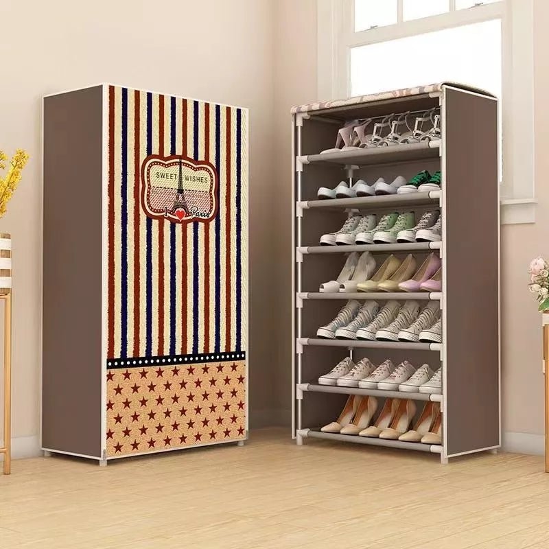 7 Layers Zipper Cover Shoes Rack - All-In-One Store
